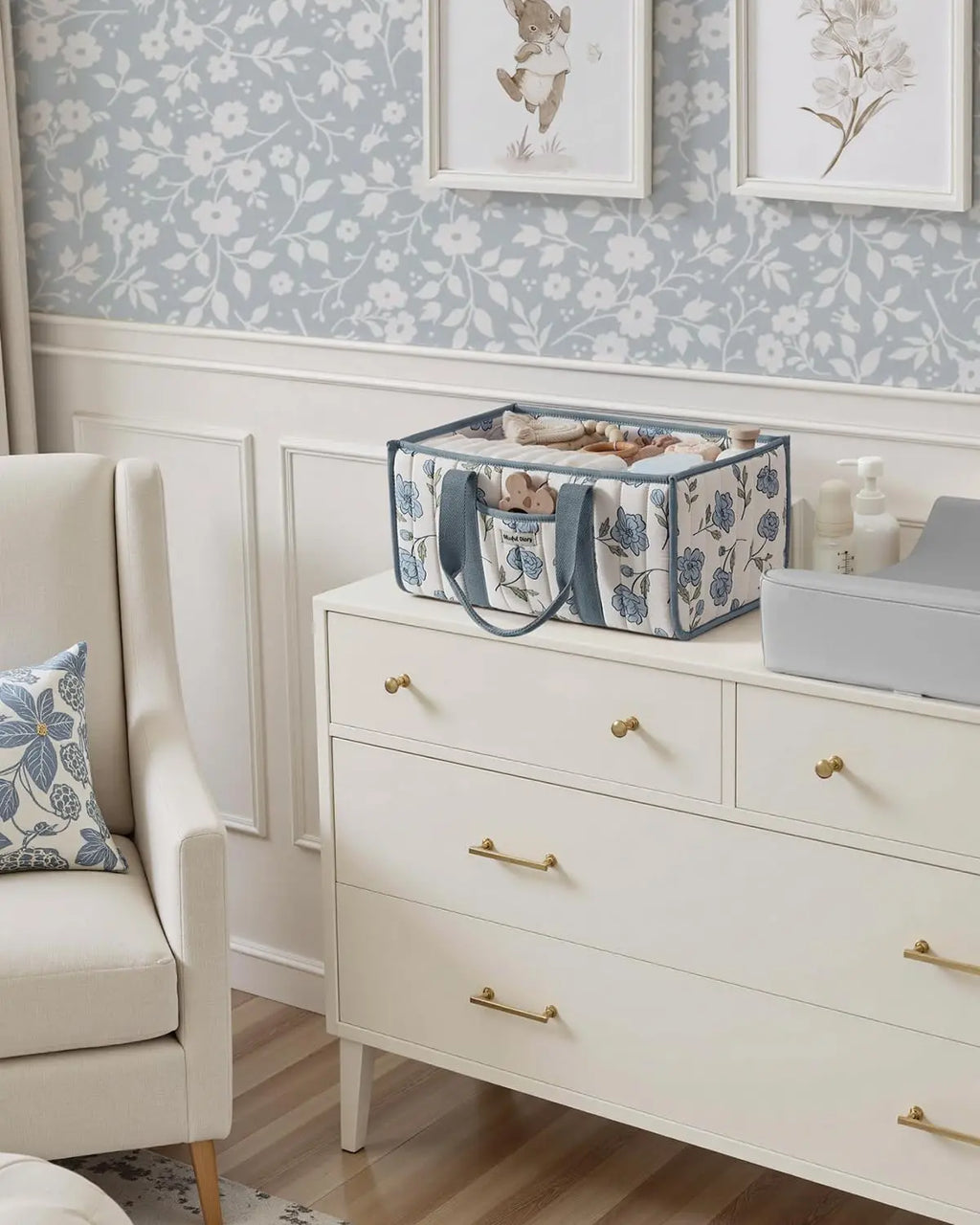 Floral Nursery Diaper Caddy