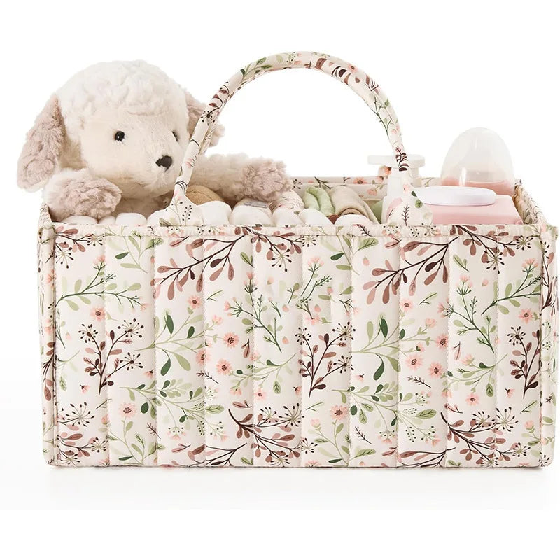 Floral Nursery Diaper Caddy