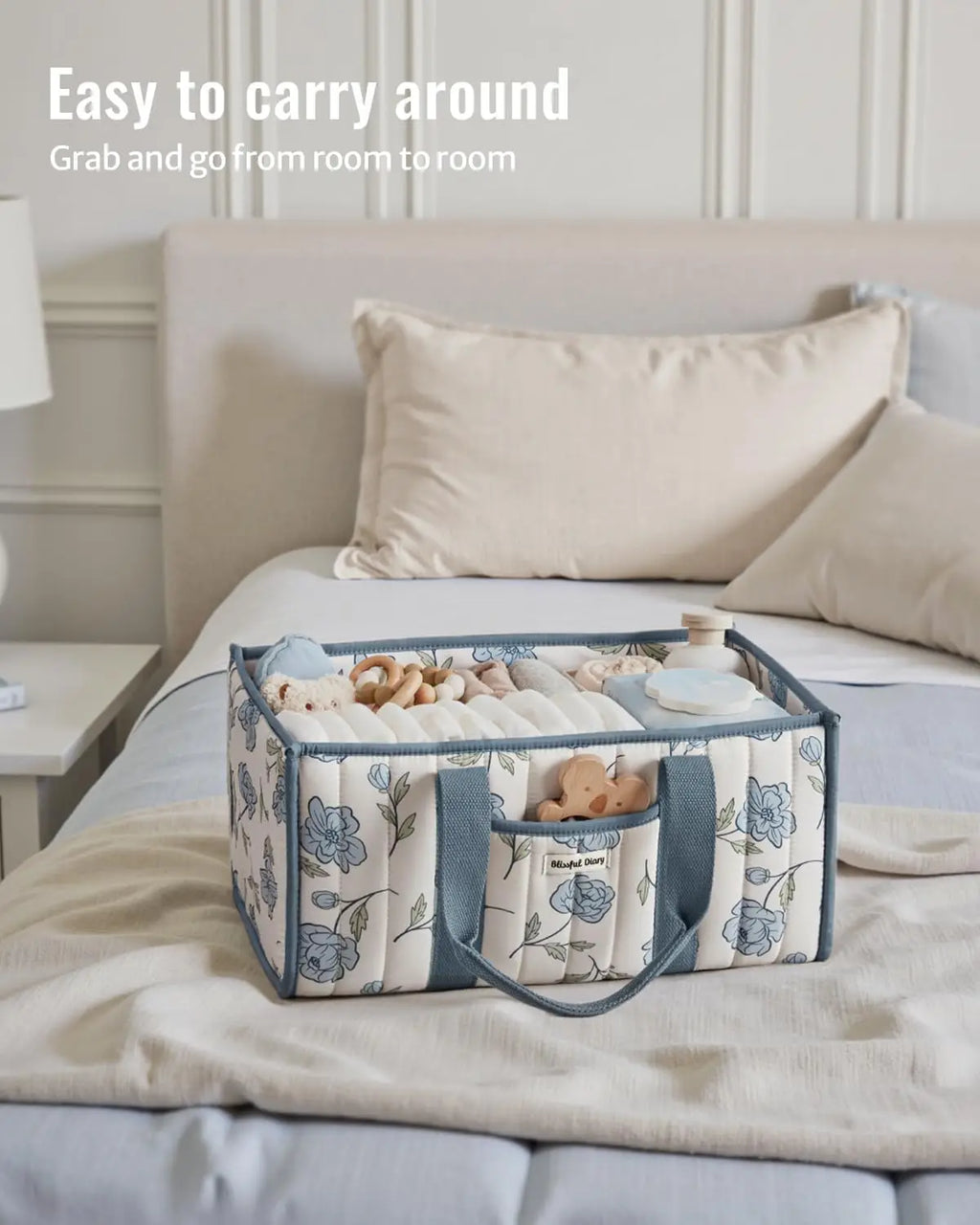 Floral Nursery Diaper Caddy